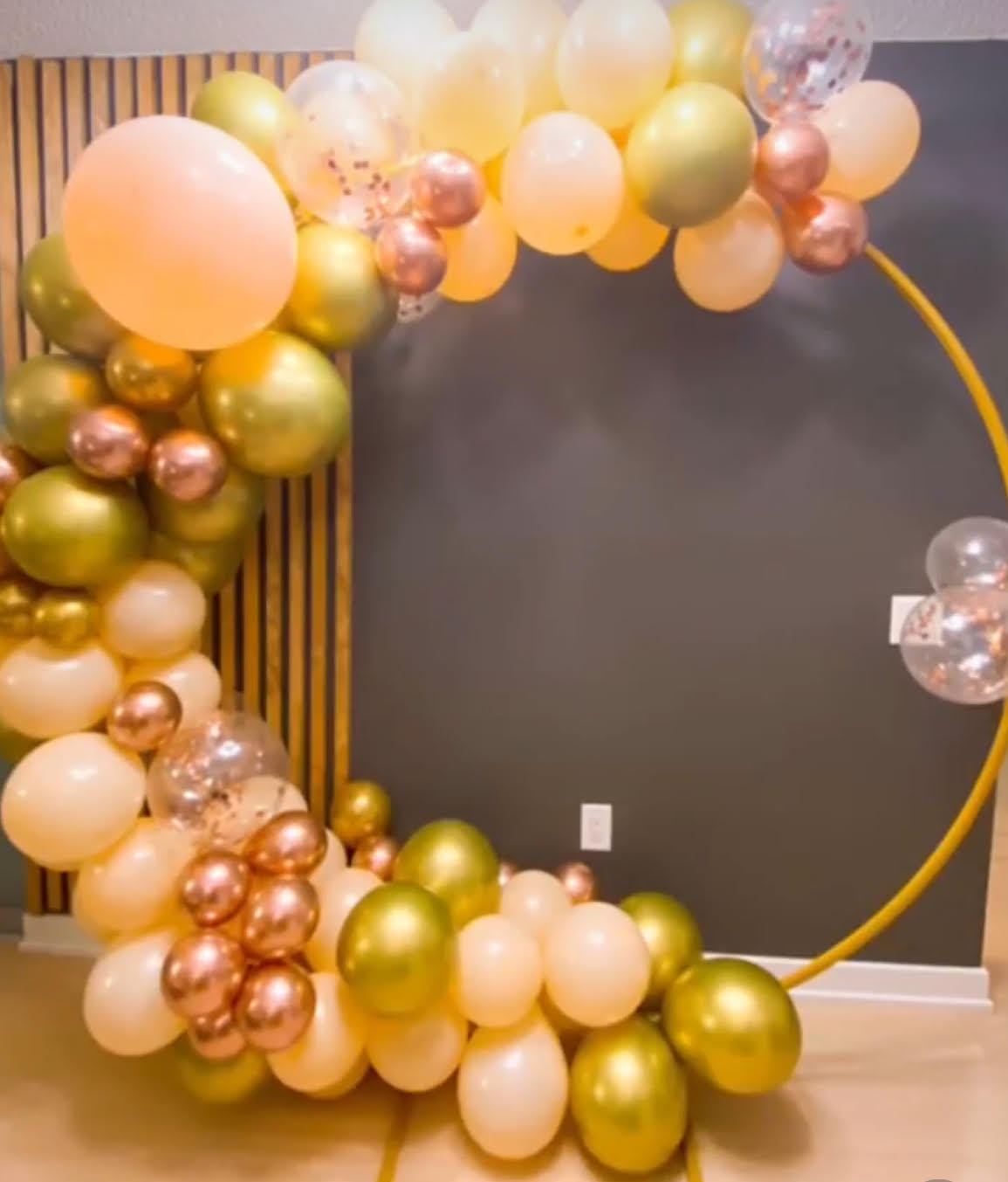 Golden Hoop with Gold Balloon Garland