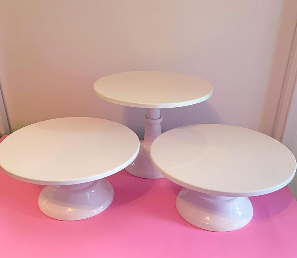 Solid White Cake Stands